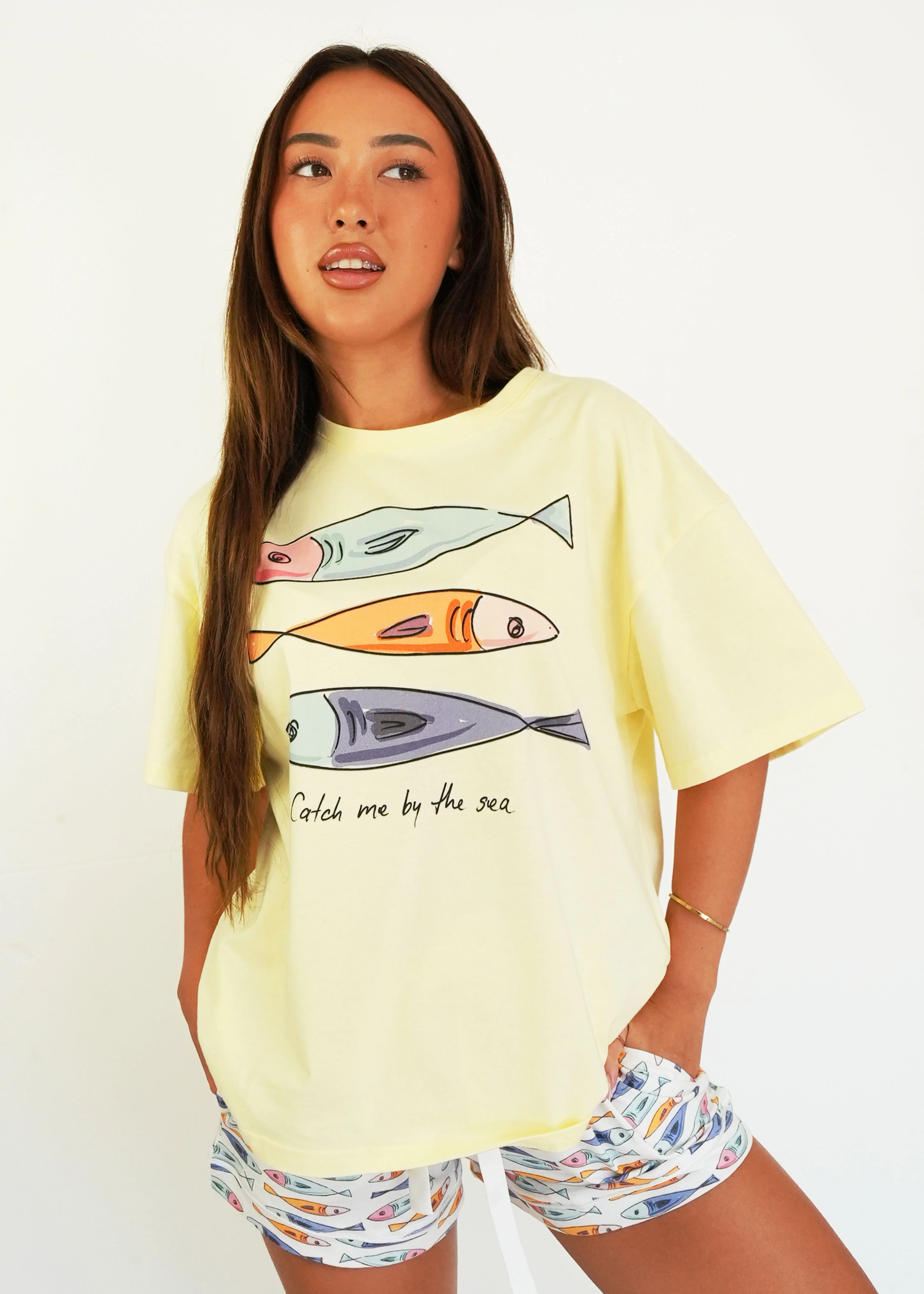 Catch Me By The Sea T-Shirt & Short Pants PJ Set