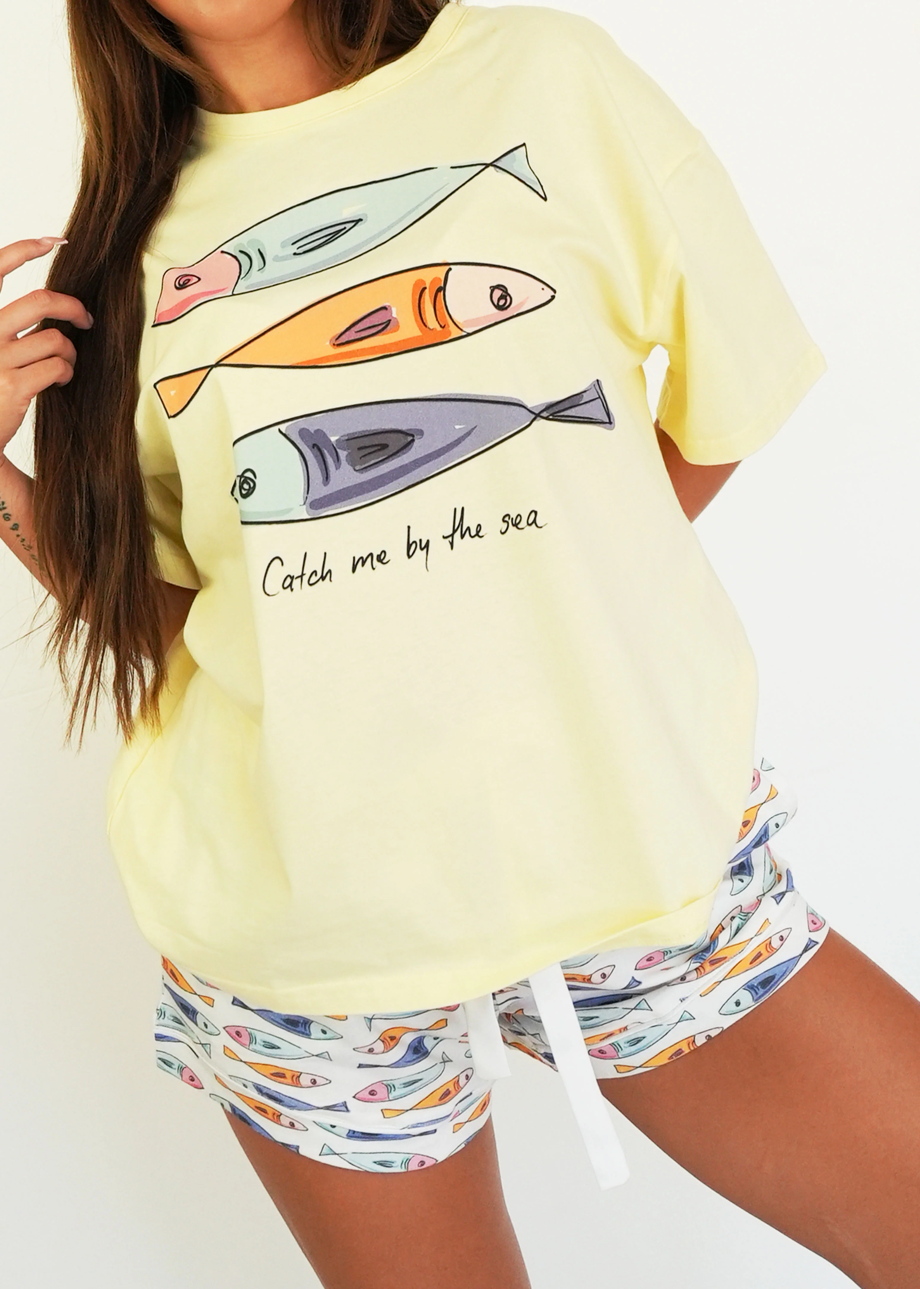 Catch Me By The Sea T-Shirt & Short Pants PJ Set - Image 2
