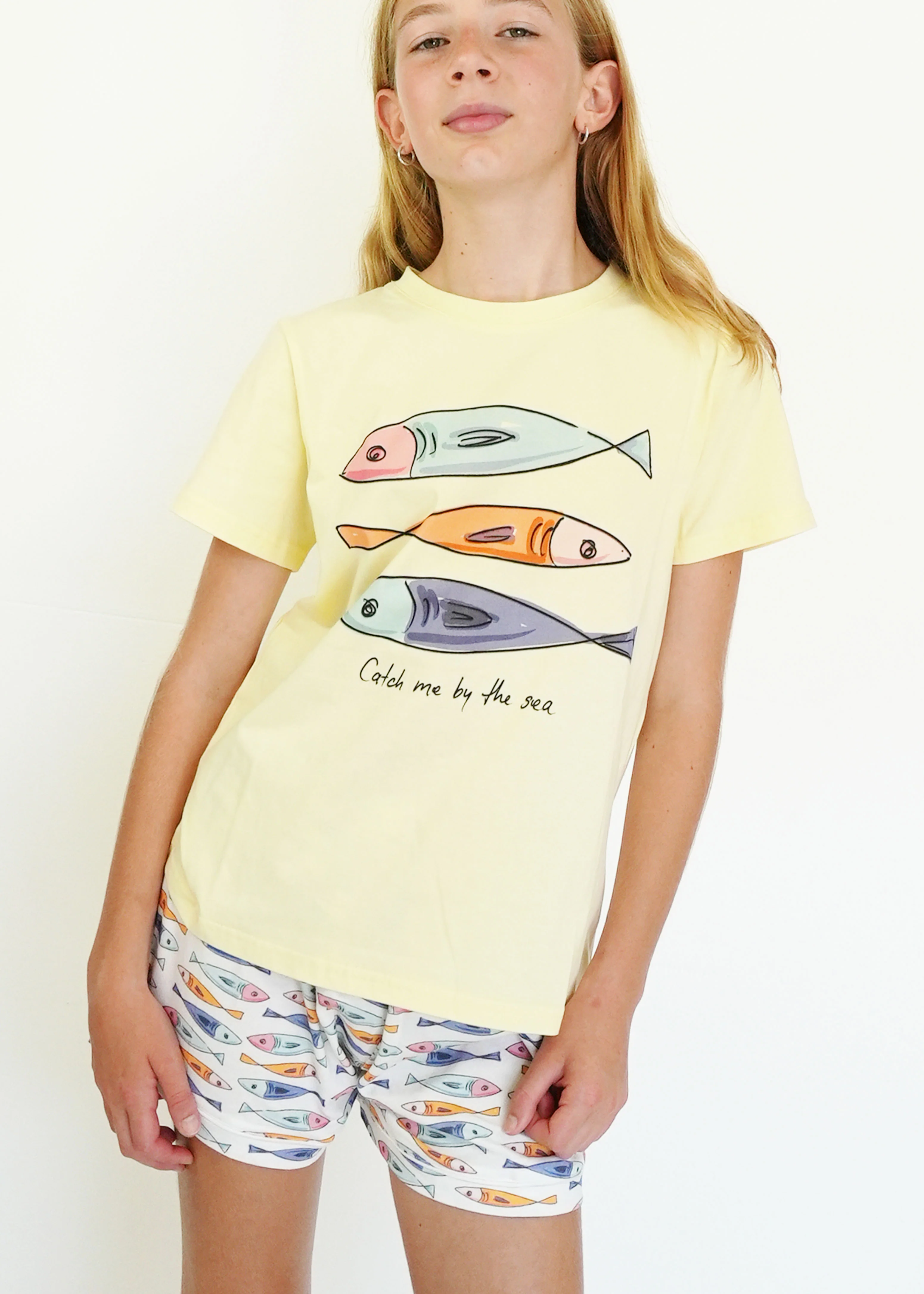Girls - Catch Me By The Sea T-Shirt & Short Pants PJ Set