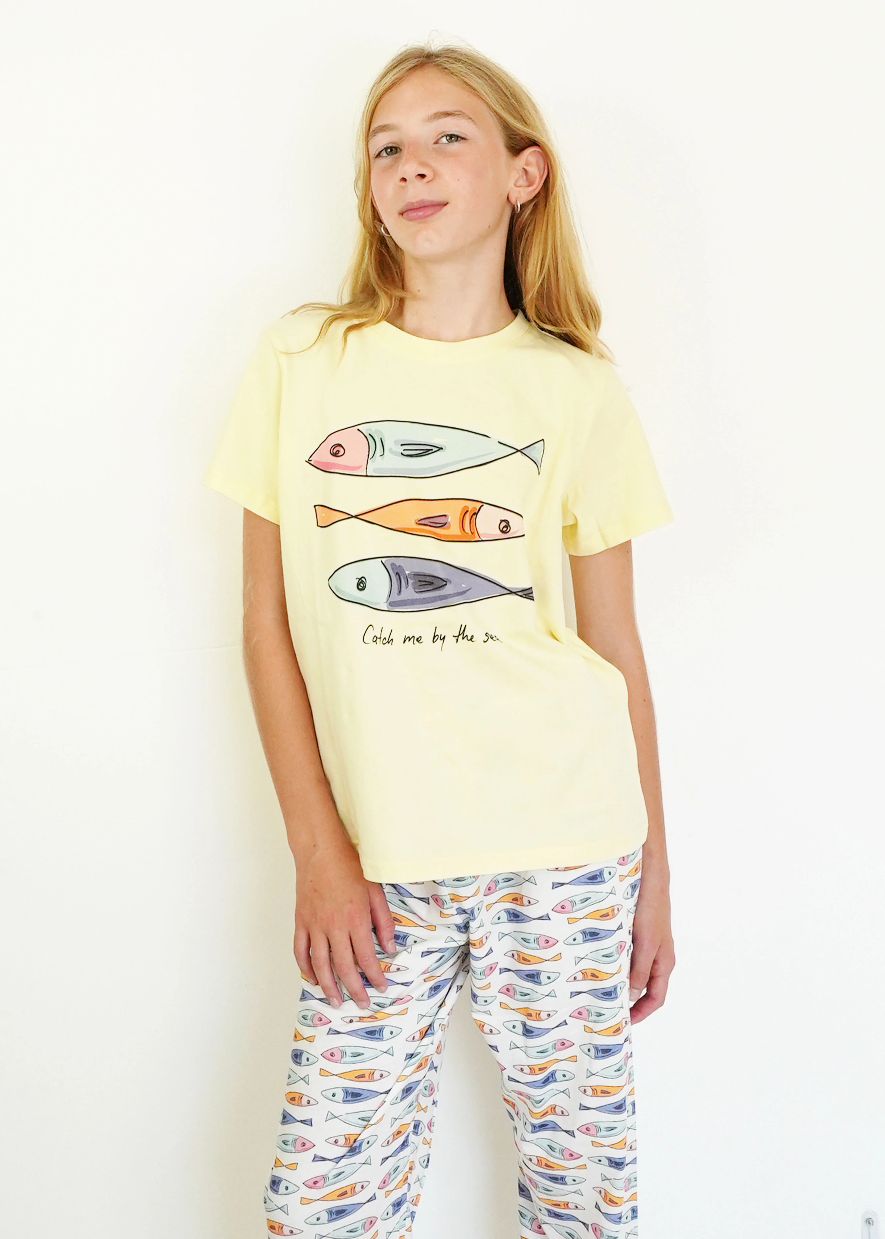 Girls - Catch Me By The Sea T-Shirt & Long Pants PJ Set - Image 2