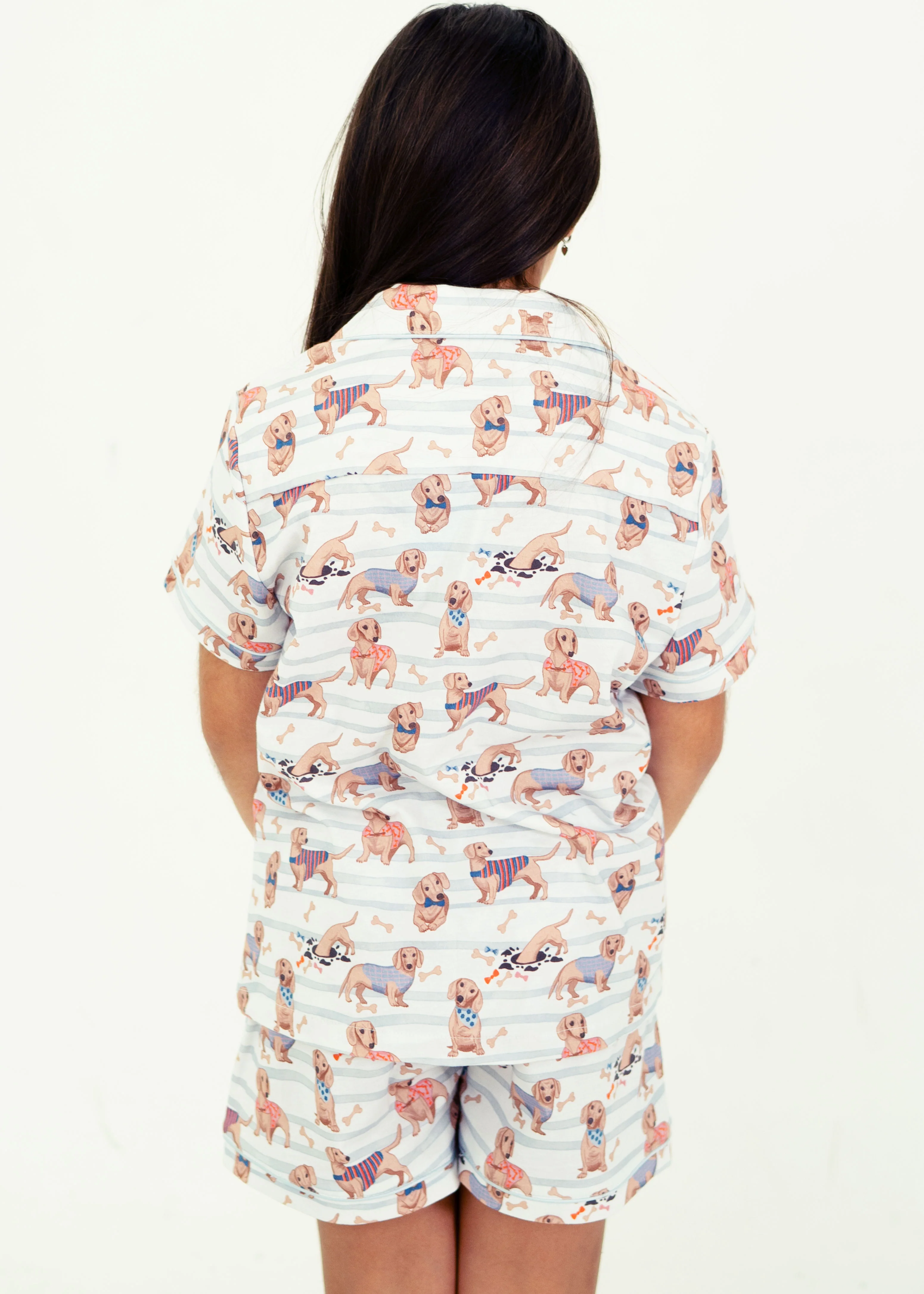 Girls - Doggy Daycare Jersey Knit Cotton Short PJ Set - Image 3