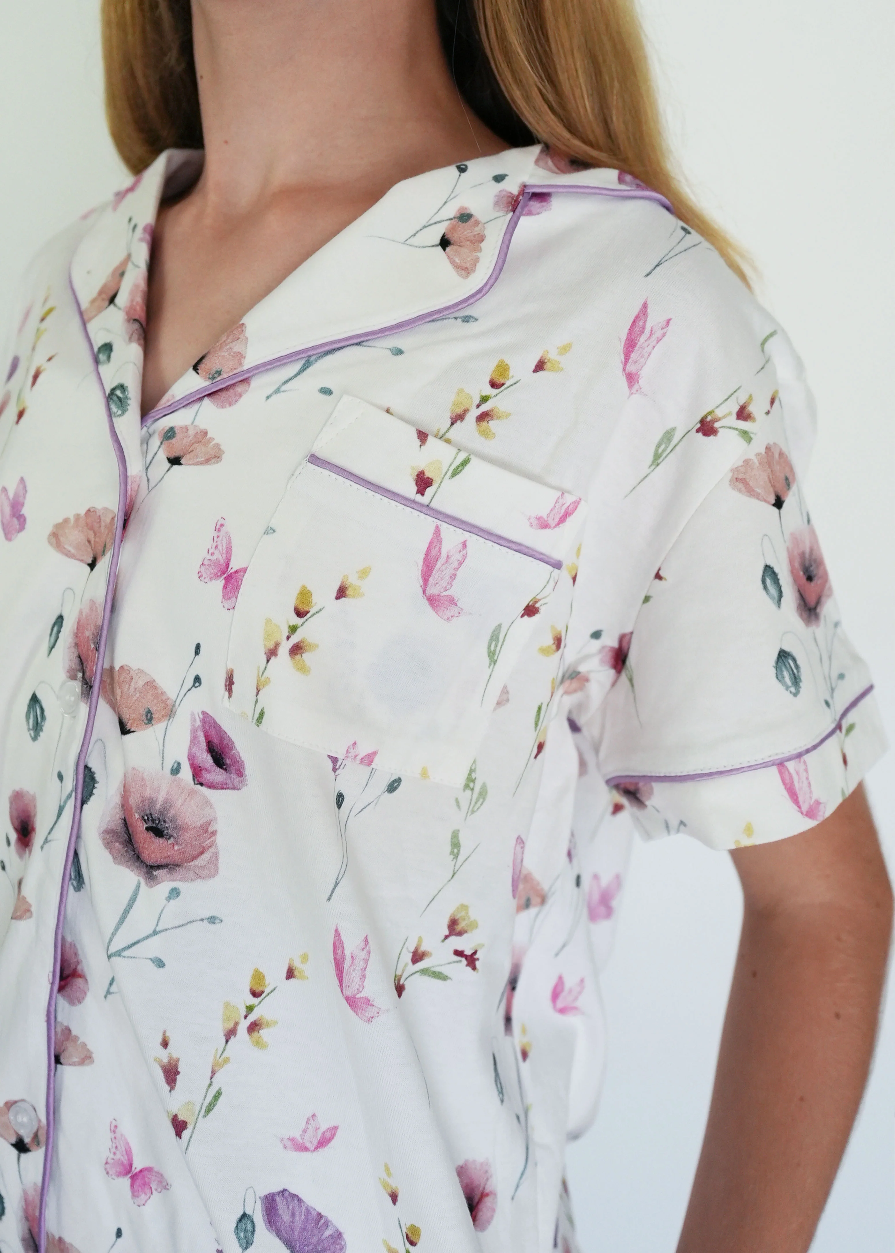 Girls - Edge Of The Meadow Jersey Knit Cotton Short PJ Set - Image 4