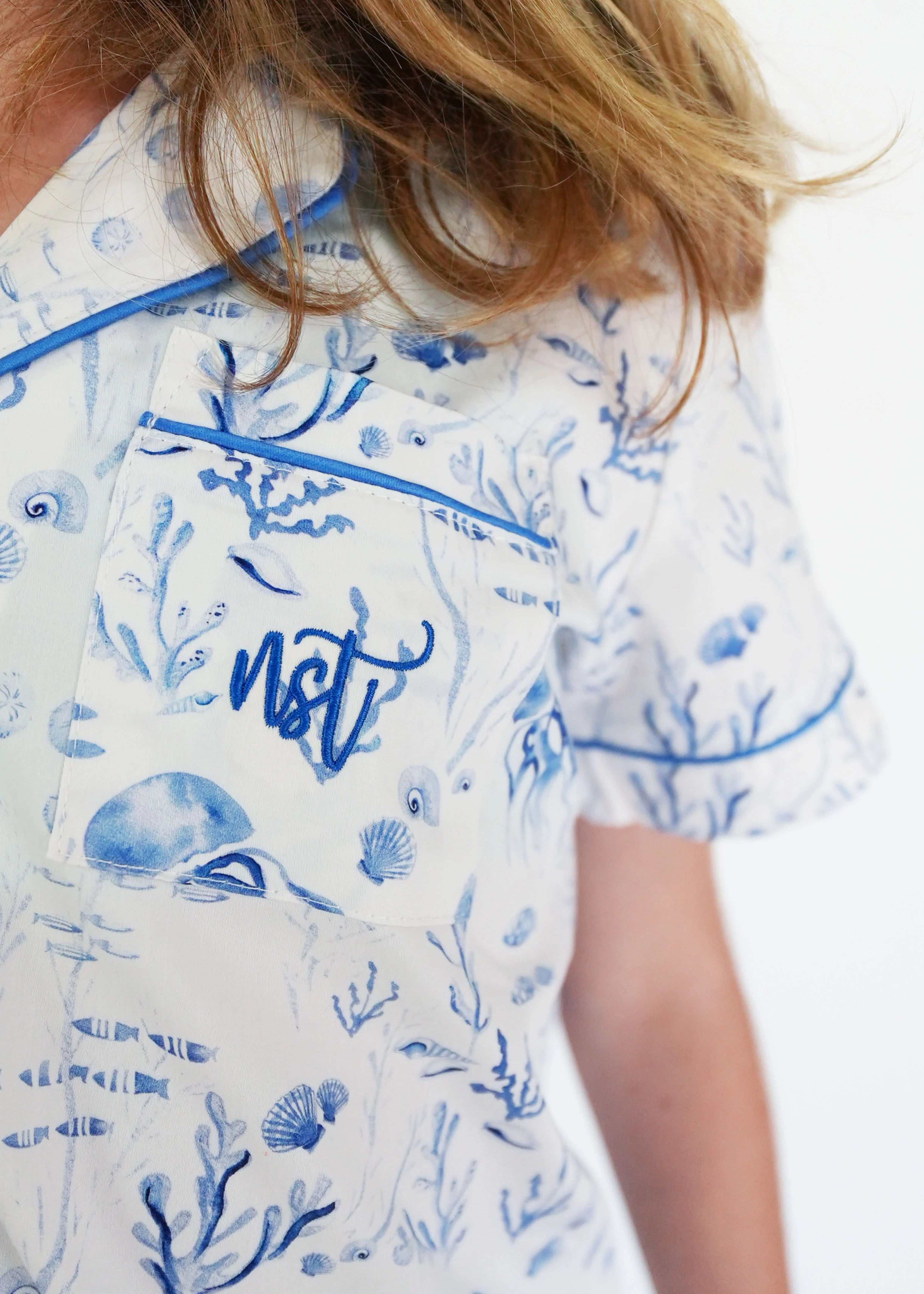 Girls Morning Swim Cotton Short Pyjama Set - Image 3