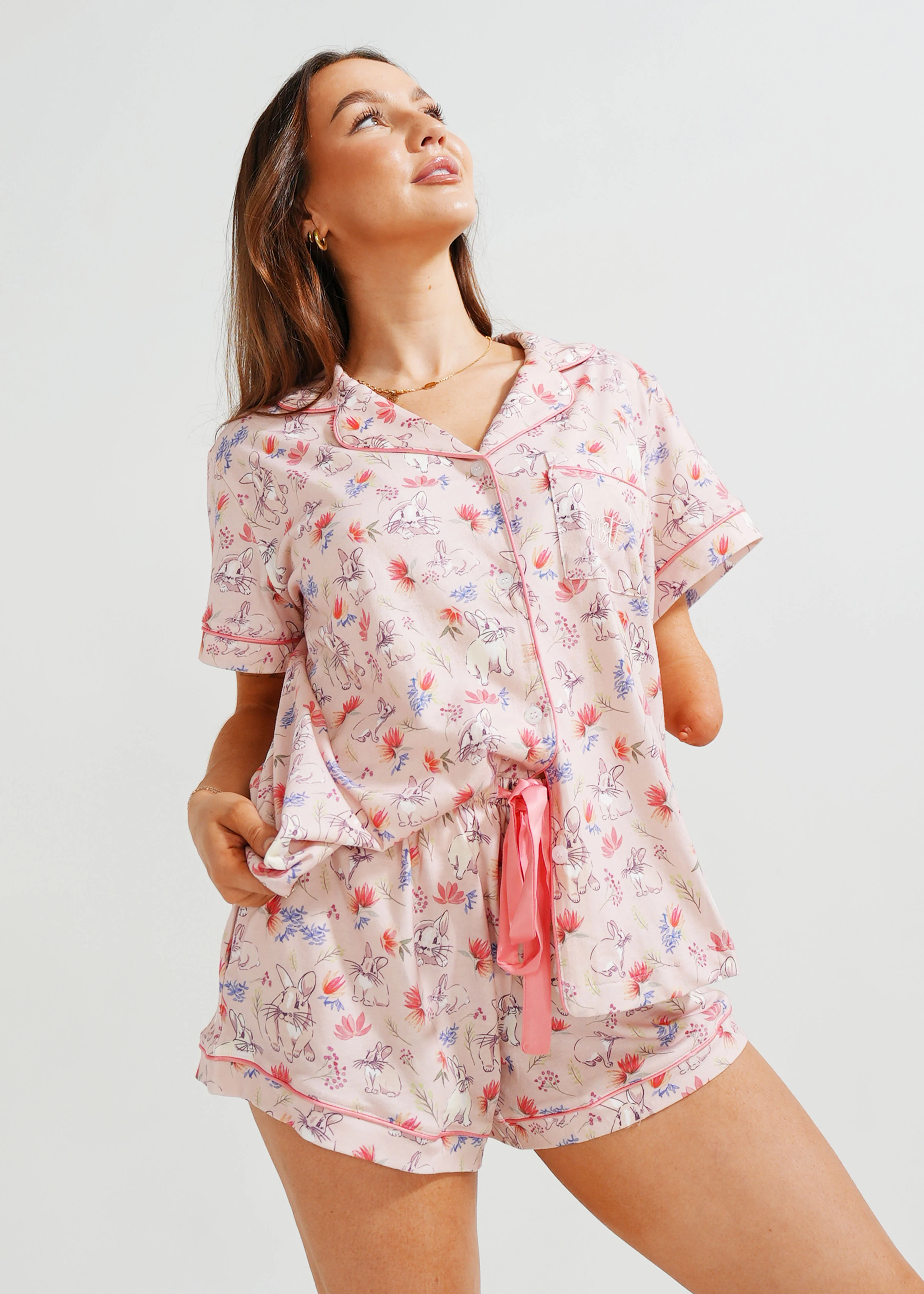 Hop To Bed Jersey Knit Cotton Short PJ Set - Image 6