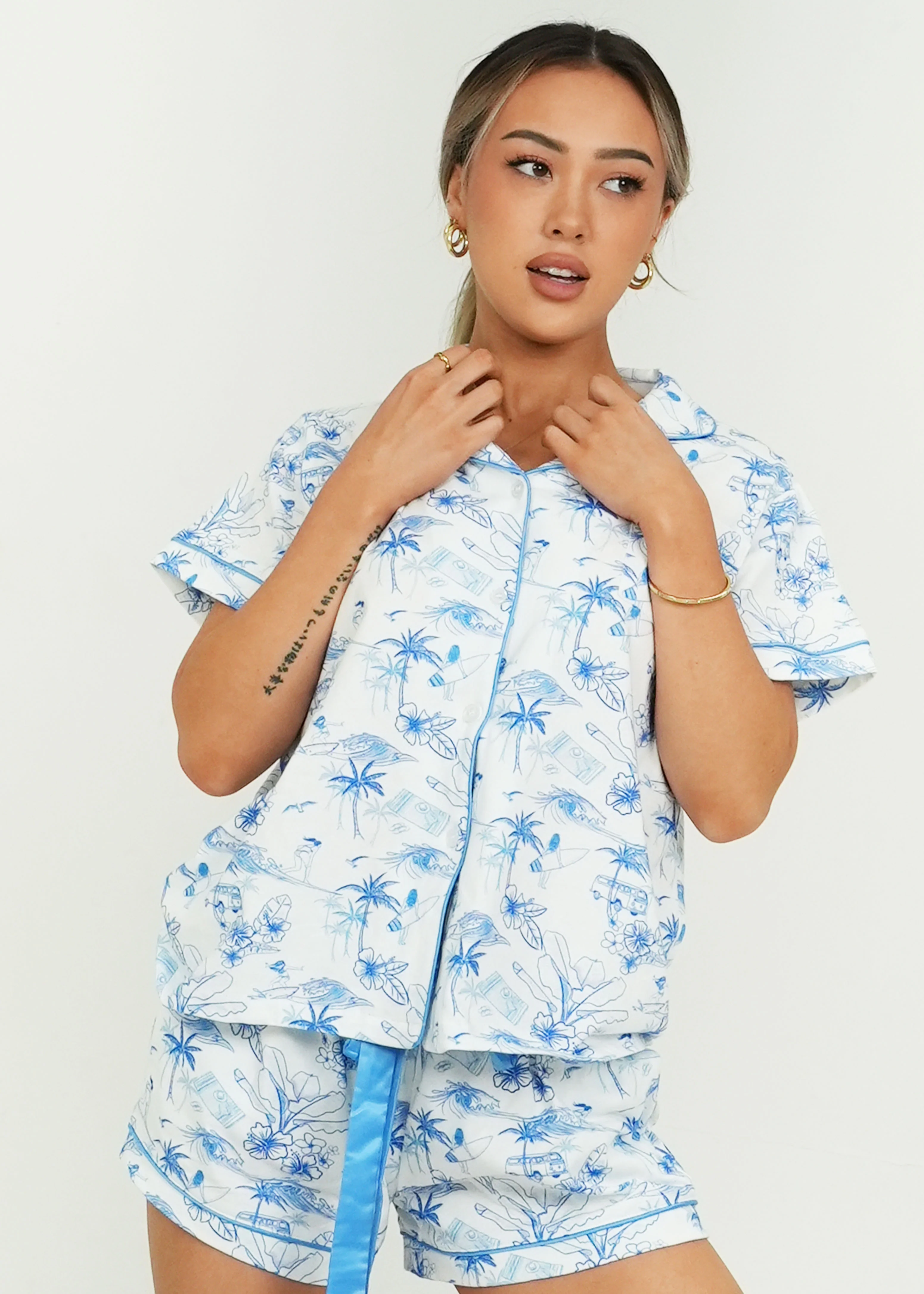 Morning Surf Jersey Knit Cotton Short PJ Set - Image 7