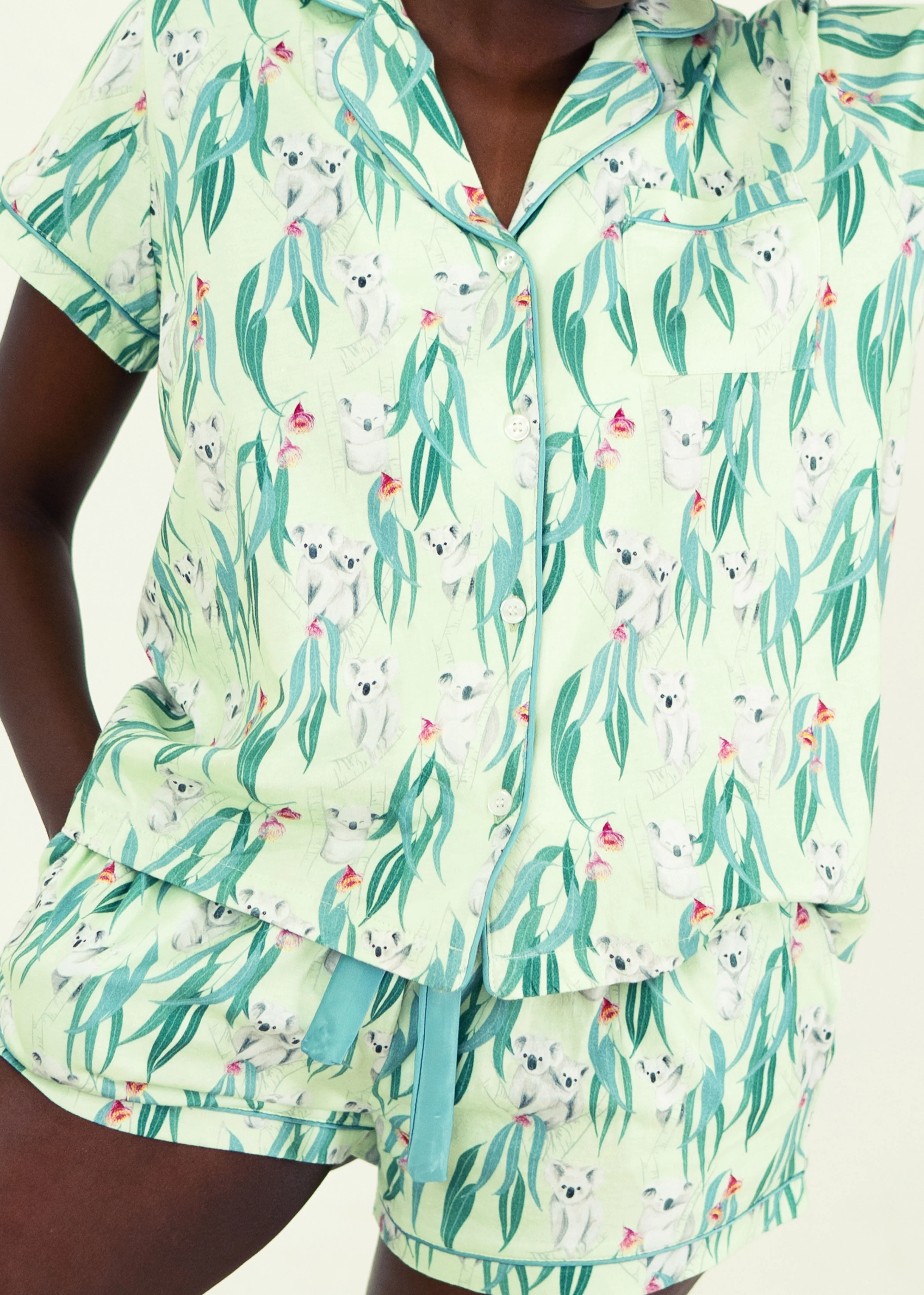 Nap Time Down Under Jersey Knit Cotton Short PJ Set - Image 6