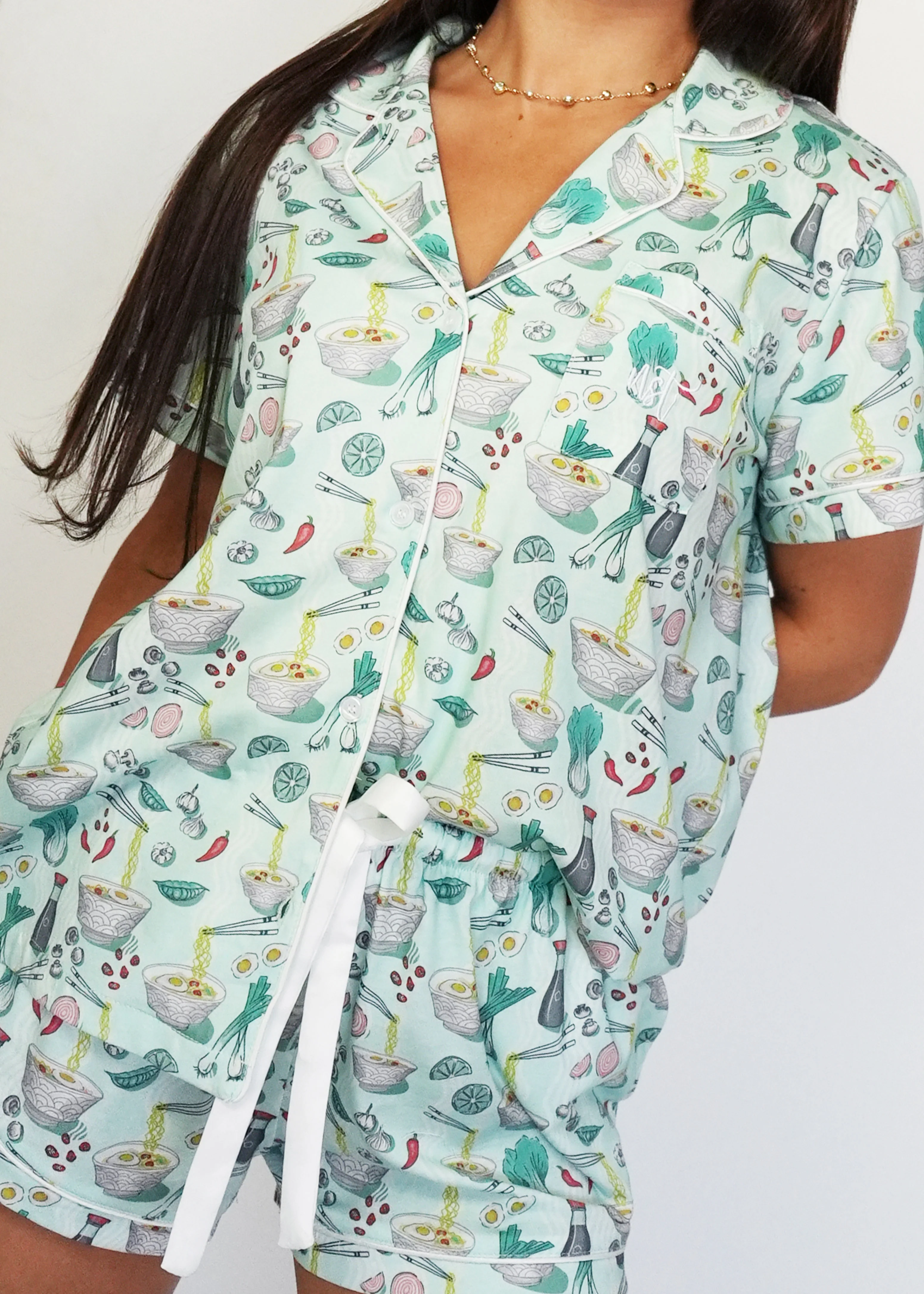 Ramen Knit Cotton Short PJ Set - Image 3