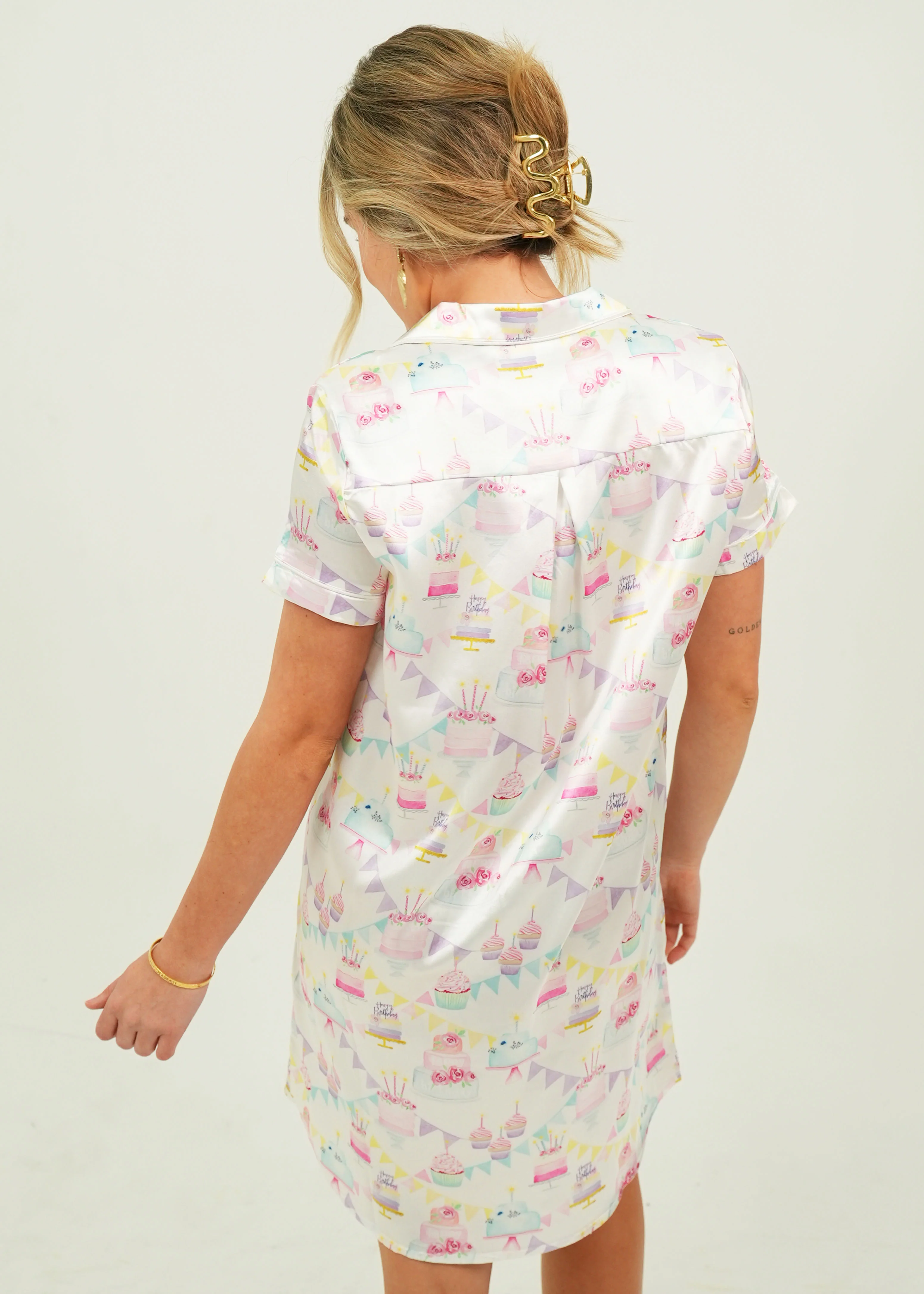 Birthday Satin Night Shirt - Image 4
